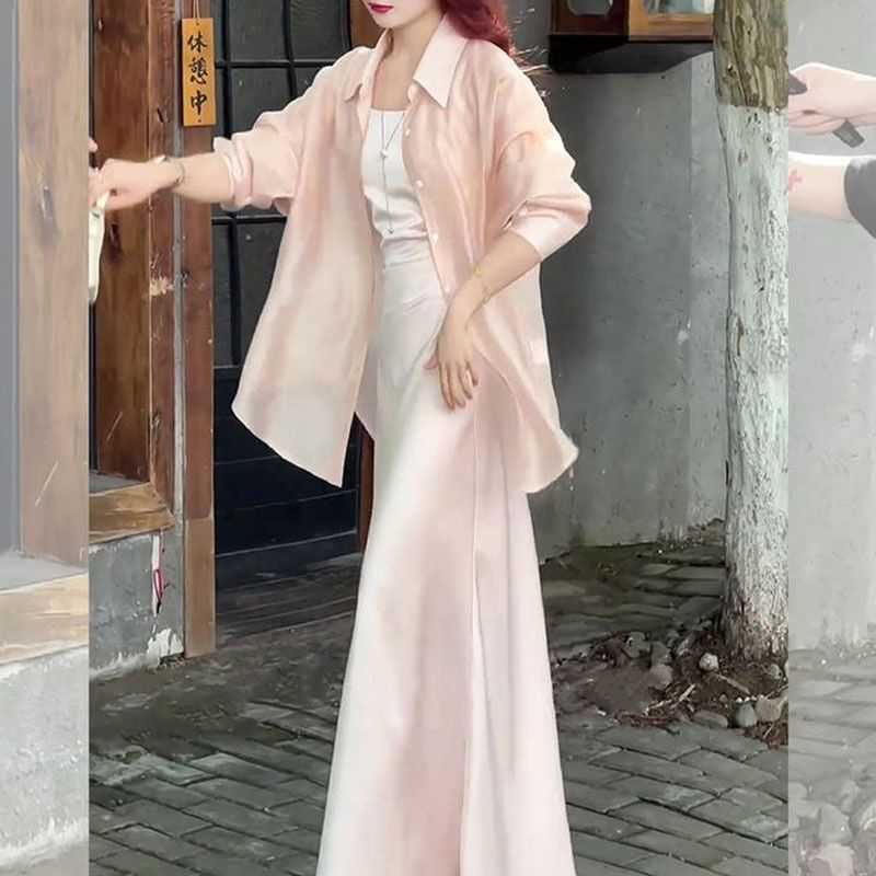 Casual Loose Linen Shirt Dress - Summer 2024 New shirt outfit high-grade