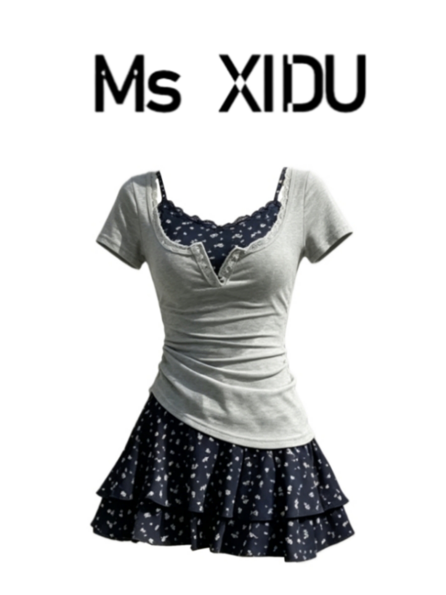 Korean Style Summer Outfit Set - огляд і ціна Korean Style A Line Shirt Dress