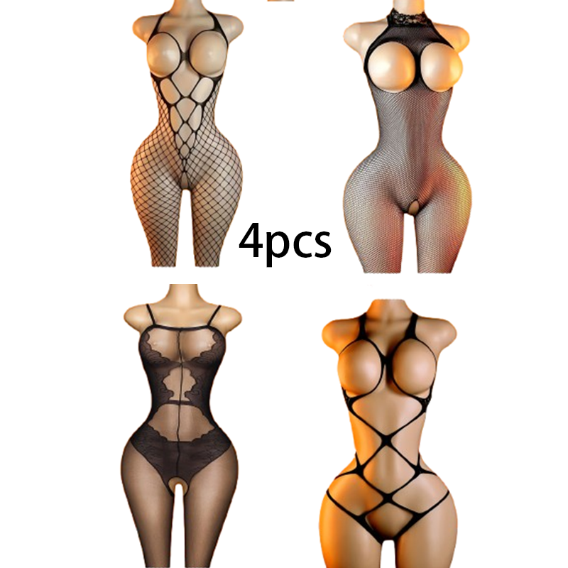 4-Piece Set: Black Cut-Out Ope - огляд і ціна Lingerie