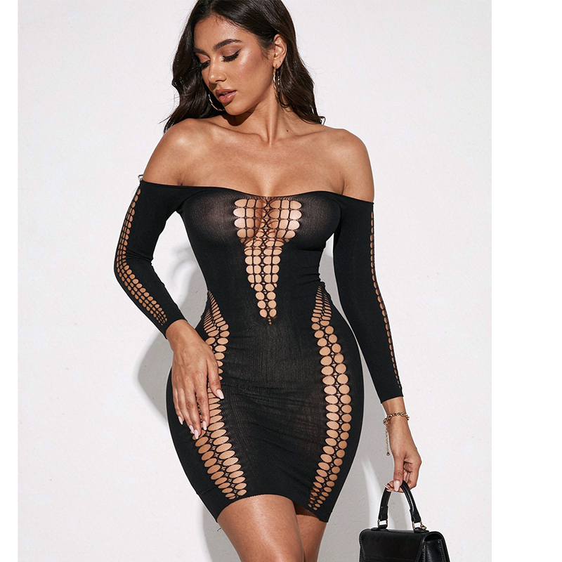 Women Sheer Mesh Long Sleeve B - огляд і ціна Sexy Mesh Sheer Bodycon Dress