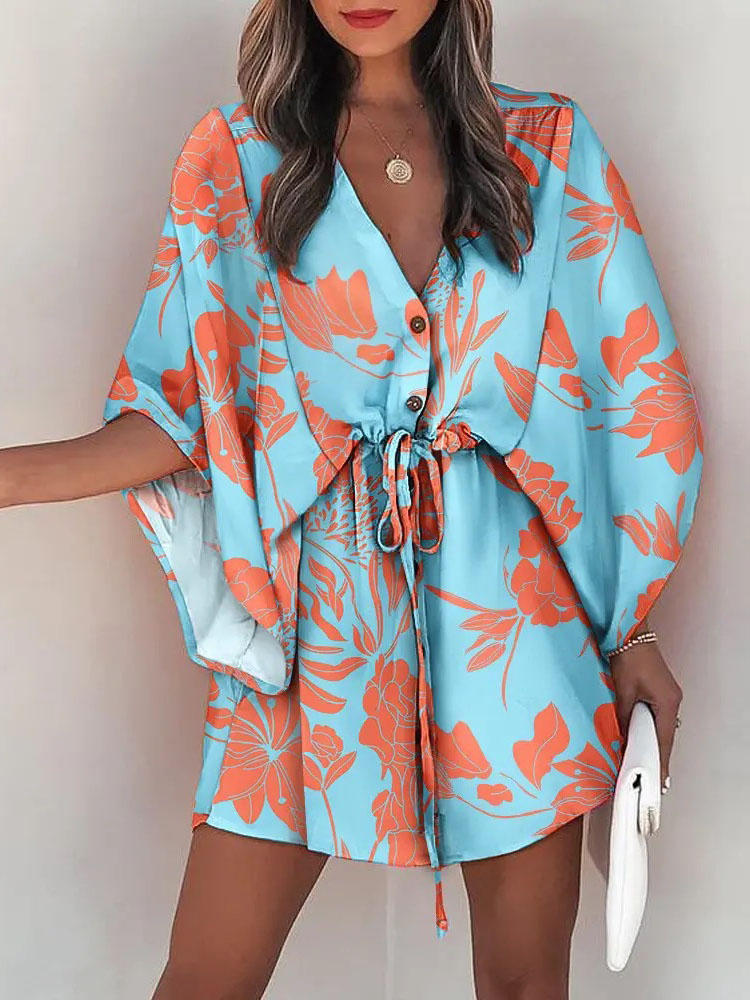 Summer Casual Dress Women Fash - огляд і ціна French Vintage Floral Midi Dress