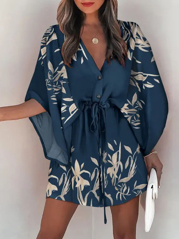 Summer Casual Dress Women Fash - огляд і ціна French Vintage Floral Midi Dress