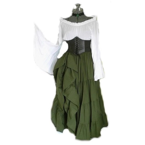 High Waist Long Sleeve Dress C - огляд і ціна Dresses