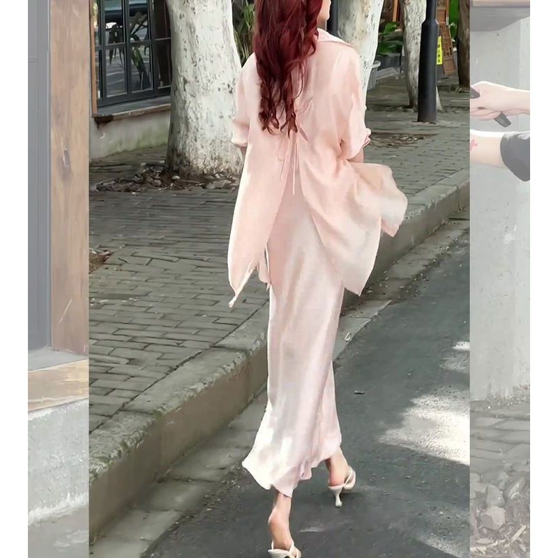 Summer 2024 New shirt outfit h - огляд і ціна Casual Loose Linen Shirt Dress