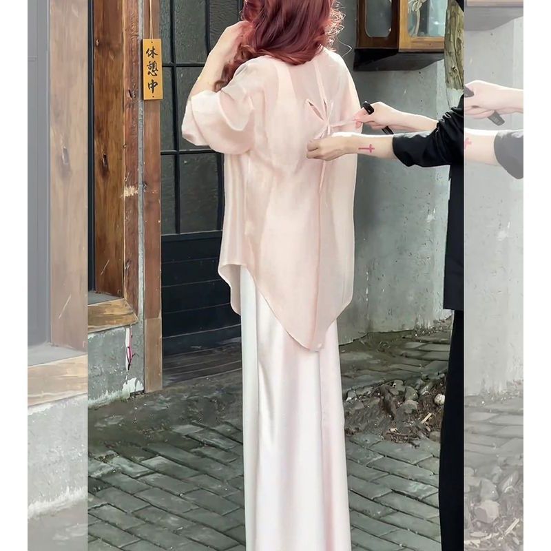 Summer 2024 New shirt outfit h - огляд і ціна Casual Loose Linen Shirt Dress