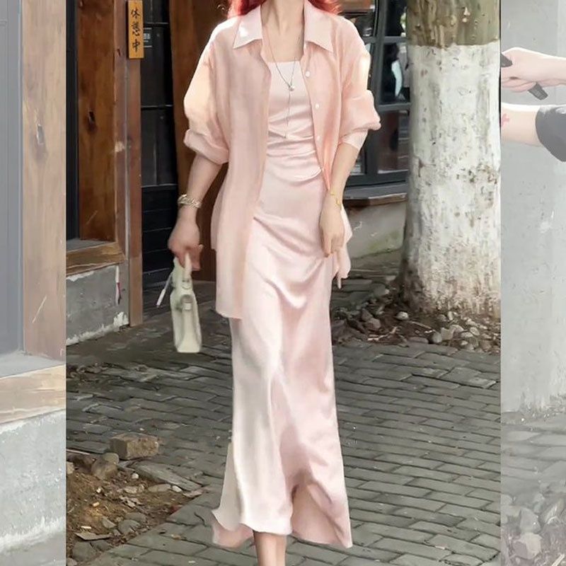 Summer 2024 New shirt outfit h - огляд і ціна Casual Loose Linen Shirt Dress