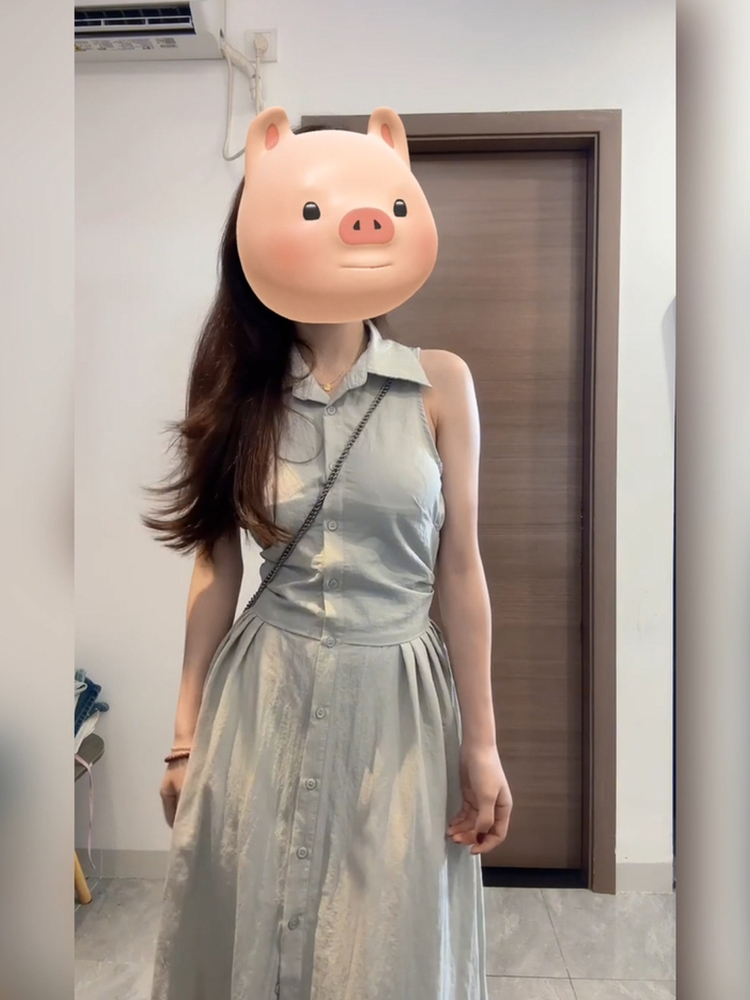 XZY Chic Casual  Neck Sleevele - огляд і ціна Korean Style A Line Shirt Dress