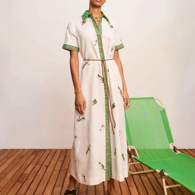 2026 Autumn New Original Women - огляд і ціна Casual Loose Linen Shirt Dress