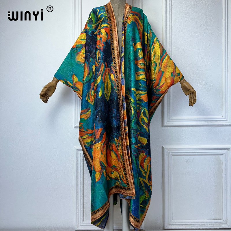WINYI high quality boho print  - огляд і ціна Boho Summer Beach Maxi Dress