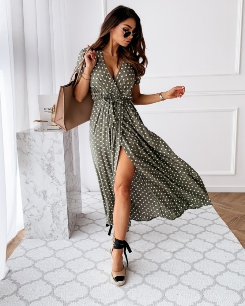 Womens Summer Fashion Maxi Dre - огляд і ціна French Vintage Floral Midi Dress
